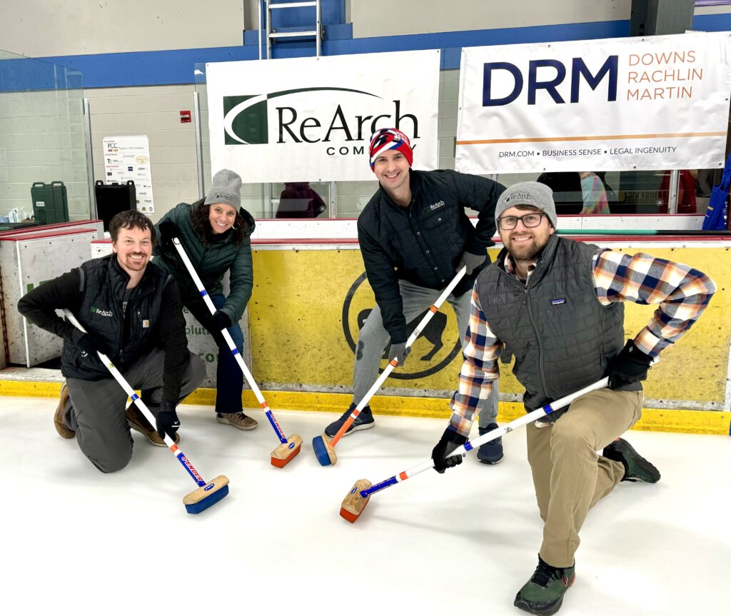 Team ReArch at the Curling Classic to support the Howard Center